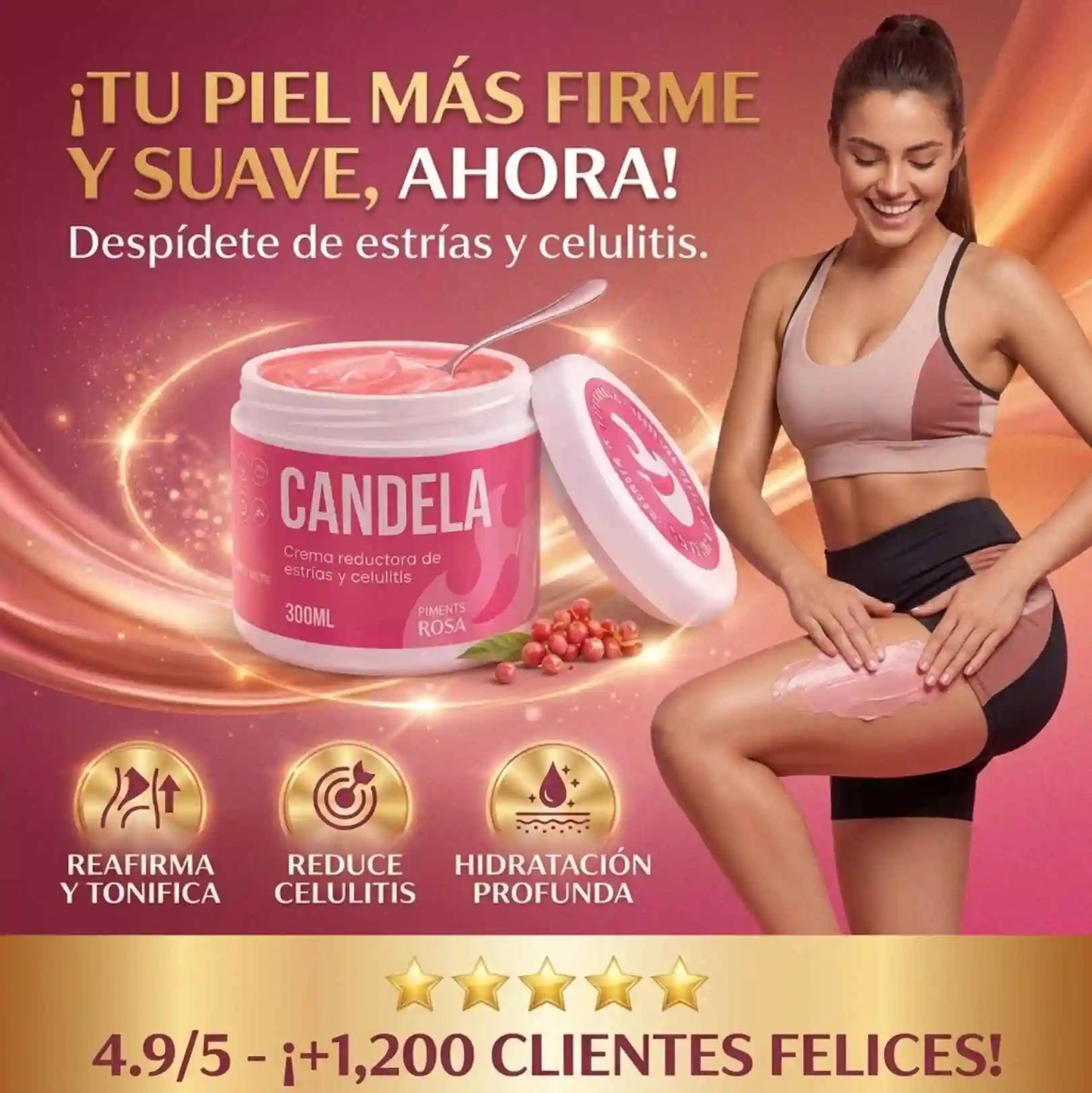 CREMA CANDELA (Adiós estrías y celulitis)
