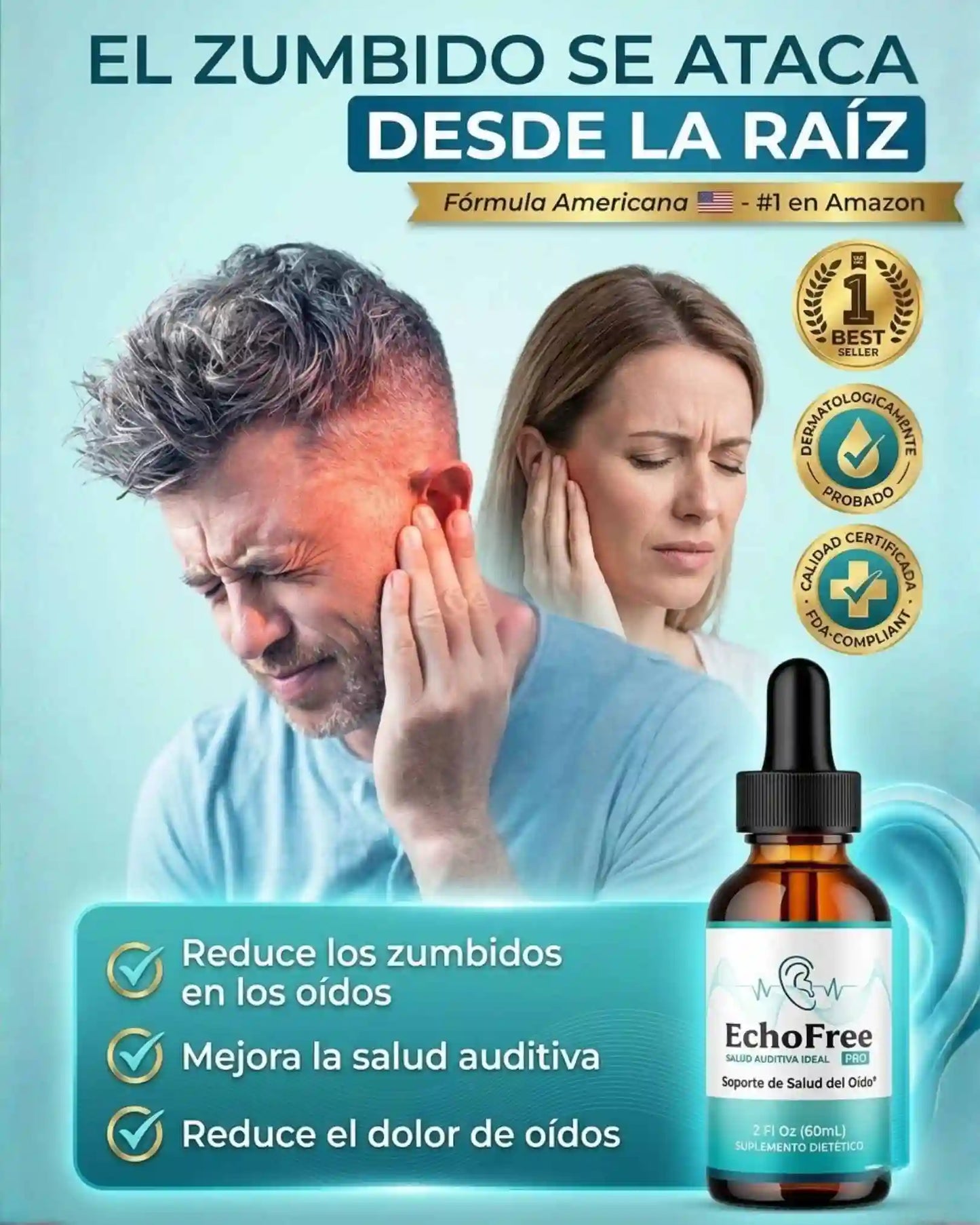 ECHOFREE (alivio del tinnitus y apoyo a la salud auditiva)
