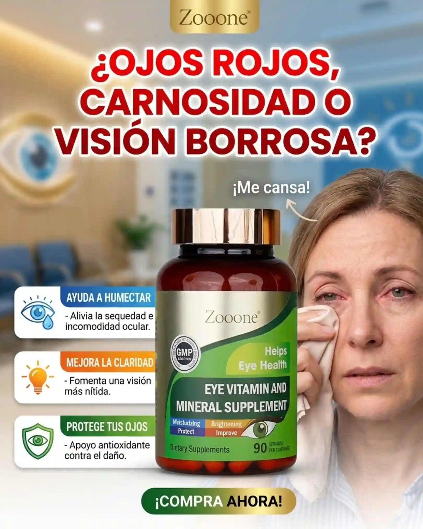 ZOOONE VITAMINAS DE LUTEÍNA PARA LA VISTA