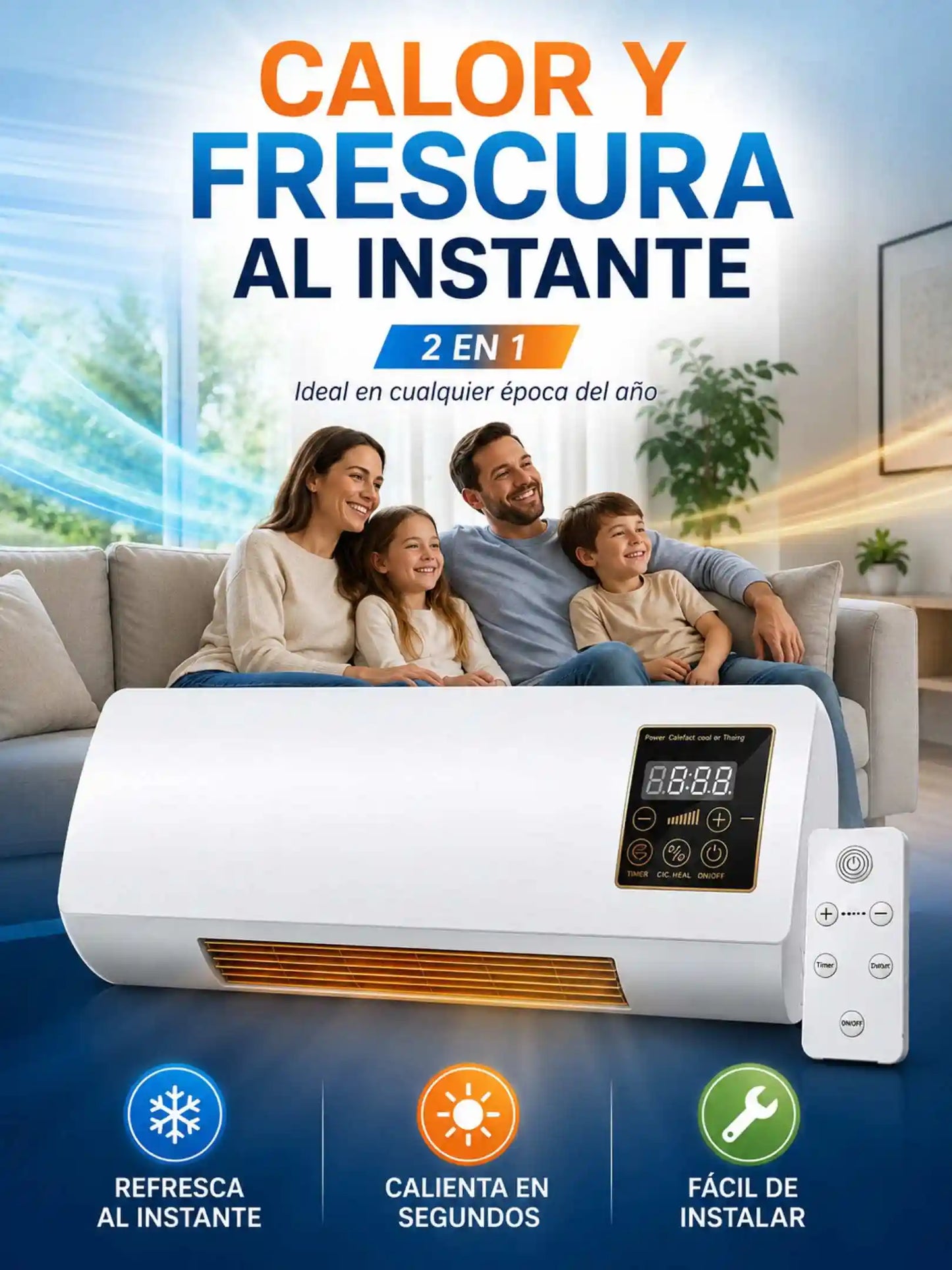 AIRE ACONDICIONADO PORTÁTIL 2 EN 1