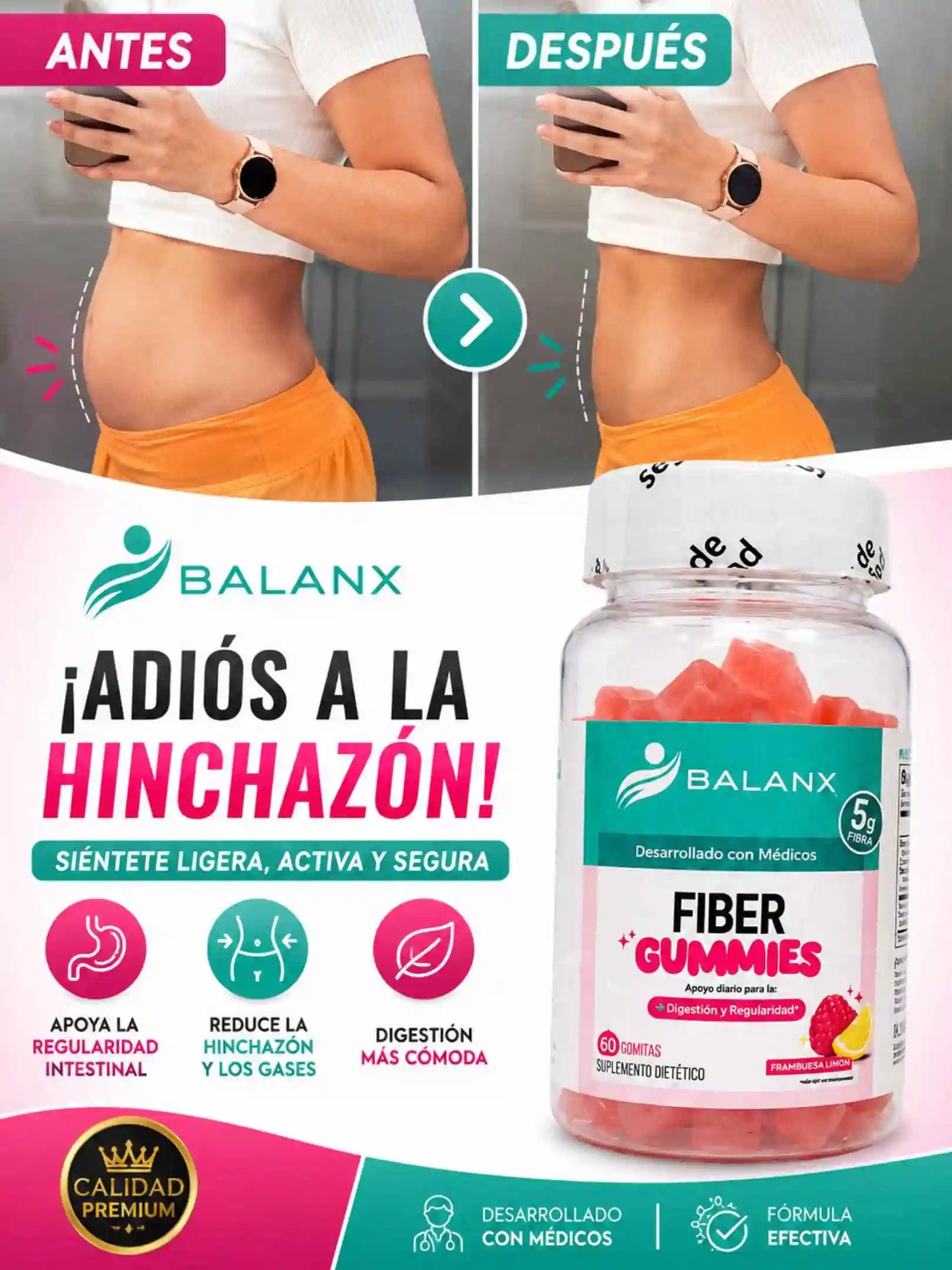 GOMITAS DE FIBRA PARA EL BIENESTAR INTESTINAL