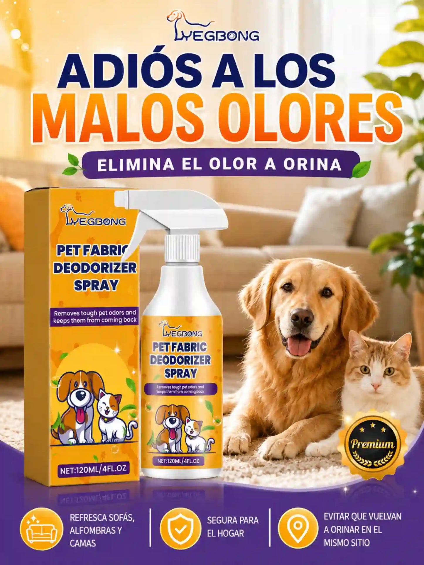 SPRAY ANTIOLOR PARA HOGAR CON MASCOTAS