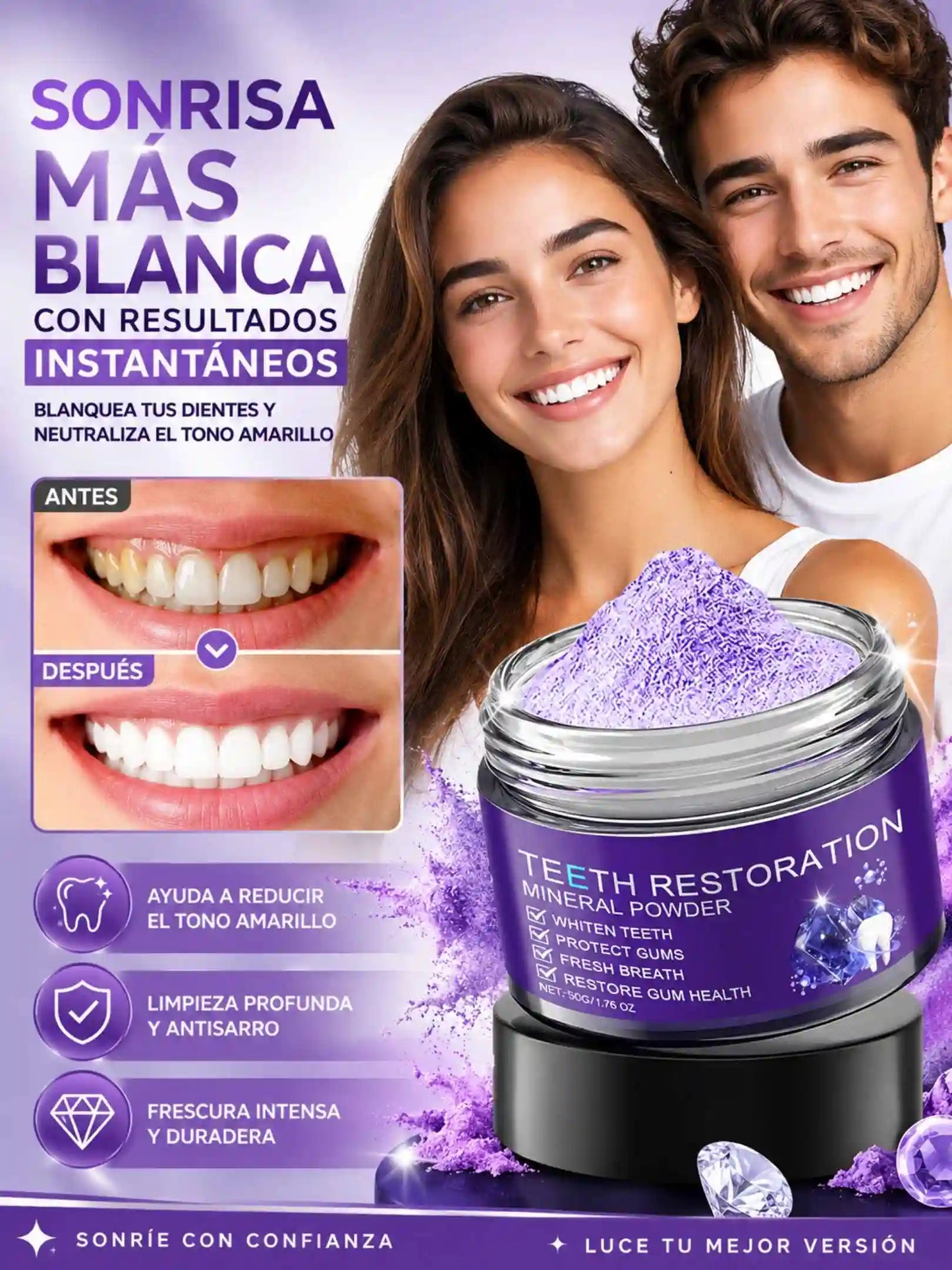 POLVO BLANQUEADOR DENTAL