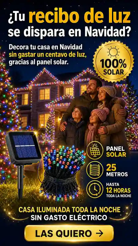 GUIRNALDA SOLAR LED MULTICOLOR 25M IMPERMEABLE