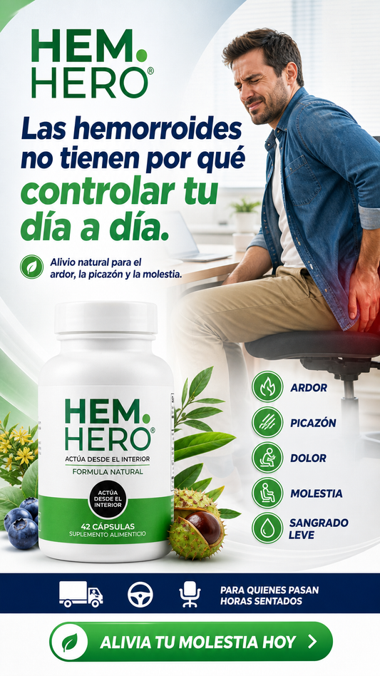 SUPLEMENTO ANTI-INFLAMATORIO PARA HEMORROIDES HEM. HERO