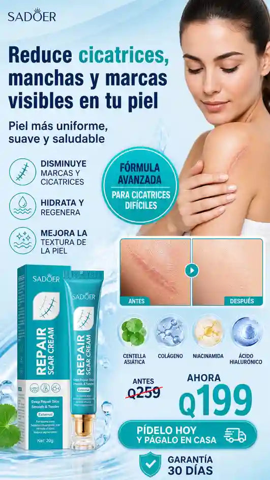 CREMA REPARADORA DE CICATRICES SADOER